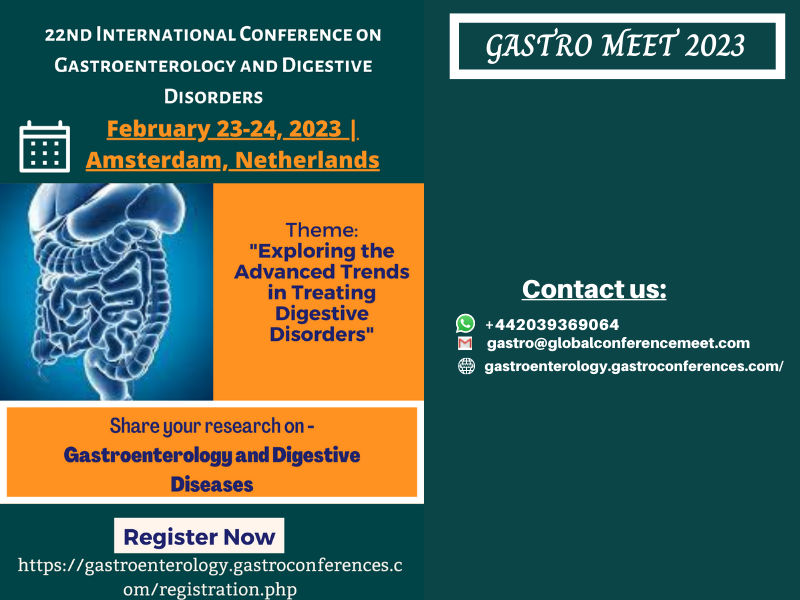 22nd International Conference on Gastroenterology and Digestive Disorders