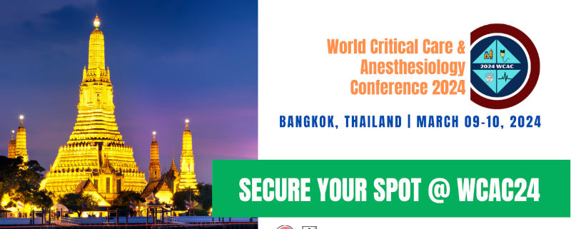 World Critical Care & Anesthesiology Conference 2024