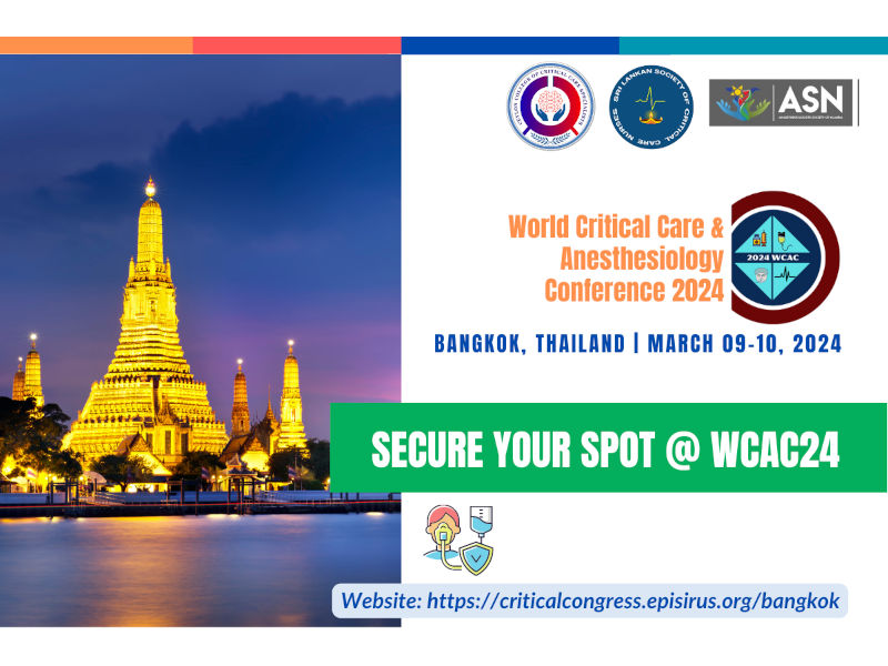World Critical Care & Anesthesiology Conference 2024